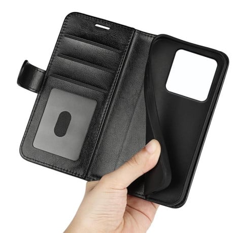 Чехол-книжка R64 Texture Single на Xiaomi 15T - черный