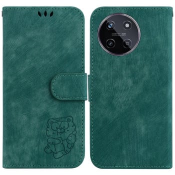 Чохол-книжка Little Tiger Embossed Leather на Realme 11 4G Global - зелений