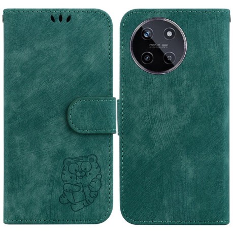 Чехол-книжка Little Tiger Embossed Leather на Realme 11 4G Global - зеленый