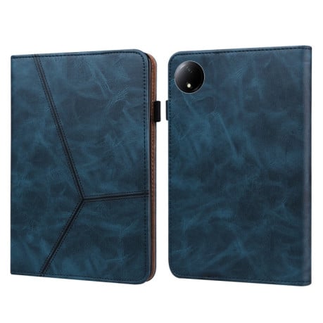 Чохол Solid Color Stripe Embossed Leather для Xiaomi Redmi Pad SE 8.7 - синій