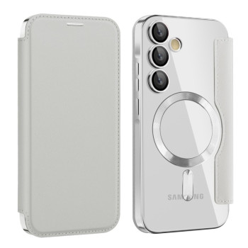 Чохол-книжка Shield MagSafe RFID Anti-theft Leather для Samsung Galaxy A55 5G - сірий
