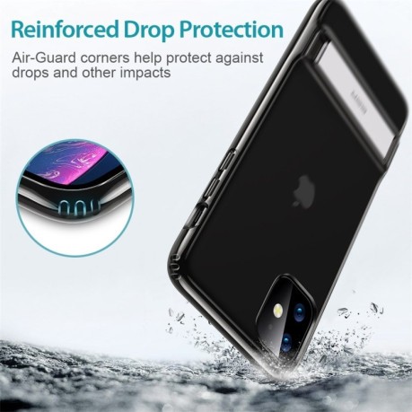 Силиконовый чехол-подставка  ESR Air Shield Boost на iPhone 11 - прозрачно-черный