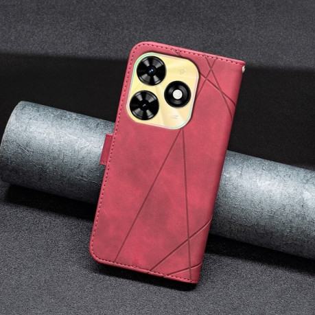 Чехол-книжка Rhombus Texture для Infinix Smart 8 - красный