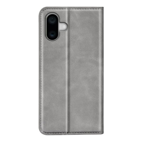 Чохол-книжка Retro Skin Feel Business Magnetic на iPhone 16 - сірий