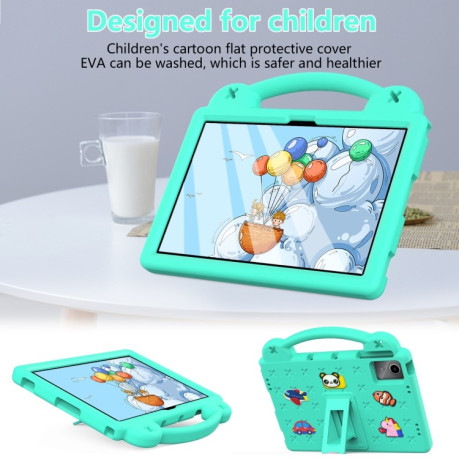 Противоударный чехол EVA Handle Kickstand Children для Xiaomi Redmi Pad SE - зеленый