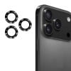 Защитное стекло на камеру ENKAY 9H Aluminium для iPhone 17 Pro / 17 Pro Max - черный
