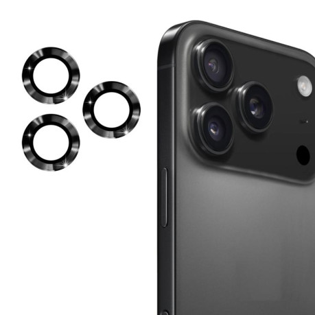 Захисне скло на камеру ENKAY 9H Aluminium для iPhone 17 Pro/17 Pro Max - чорний