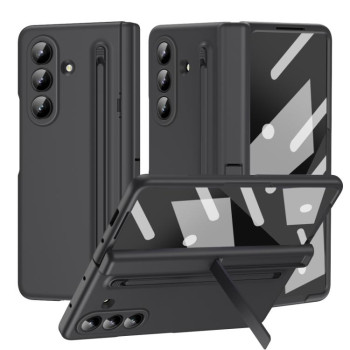 Протиударний чохол із фактурної шкіри Escase на Samsung Galaxy Fold8 Ultra 5G — синій