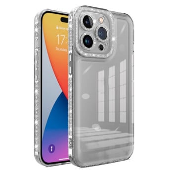 Противоударный чехол Shinning Diamond Space для iPhone 14 Pro - черный