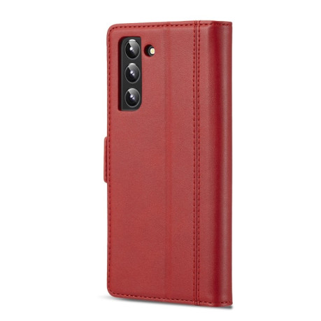Чехол-книжка LC.IMEEKE Skin-friendly для Samsung Galaxy S22 - красный