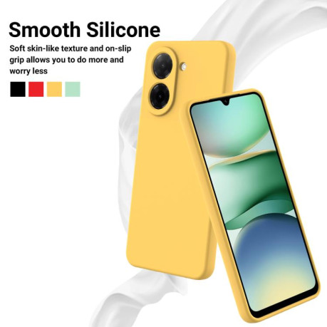 Силіконовий чохол Solid Color Liquid Silicone на Redmi A5 4G 171.7mm / Poco C71 - жовтий