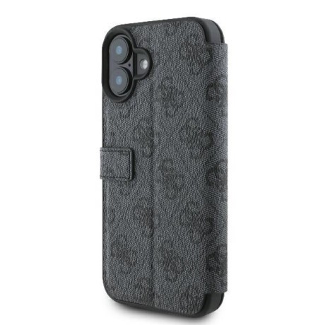 Оригінальний чохол-книжка Guess 4G Metal Logo для iPhone 16 Plus - Black
