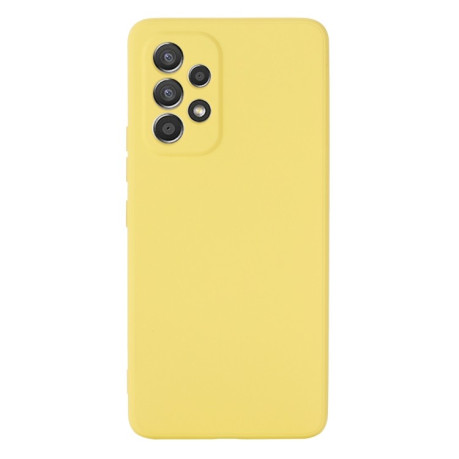 Чехол Solid Color Liquid Silicone на Samsung Galaxy A33 5G  - желтый