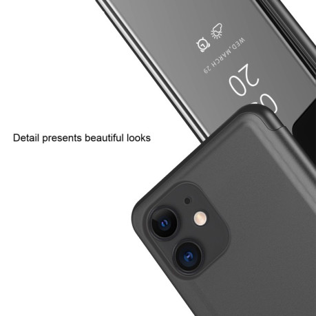 Чехол книжка Clear View на iPhone 12 Pro Max - серебристый