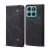 Чехол книжка Denim Texture Casual Style на Motorola Moto G86 Power - чорний