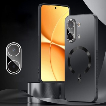 Чехол Escase с защитой камеры на Redmi Turbo 5 / Poco X8 Pro — графитовый/чёрный