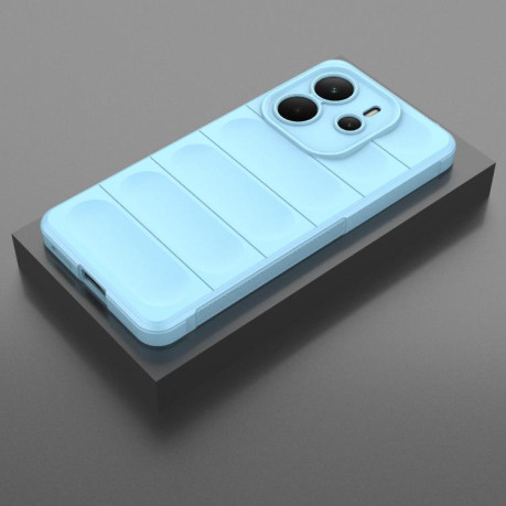 Силіконовий чехол Magic Flannel для Xiaomi Redmi Note 14 4G 164.84mm - синій