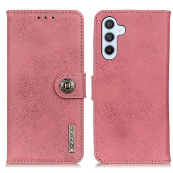 Чохол-книжка KHAZNEH Cowhide Texture для Samsung Galaxy M35 5G - рожевий