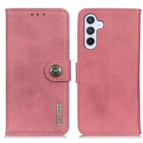 Чехол-книжка KHAZNEH Cowhide Texture на Samsung Galaxy M35 5G - розовый