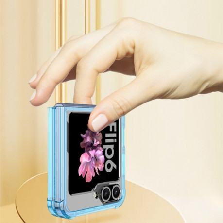 Протиударний чохол GKK TPU + Tempered Film для Samsung Galaxy  Flip 6 5G - синий