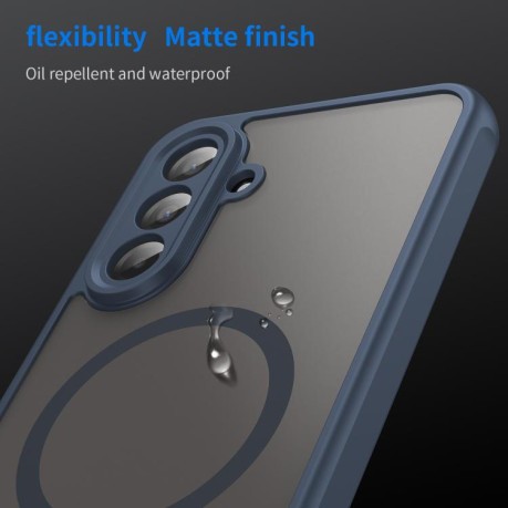 Противоударный чехол Fan Dun Series TPU Hybrid PC Frosted Magsafe для Samsung Galaxy A17 5G - синий