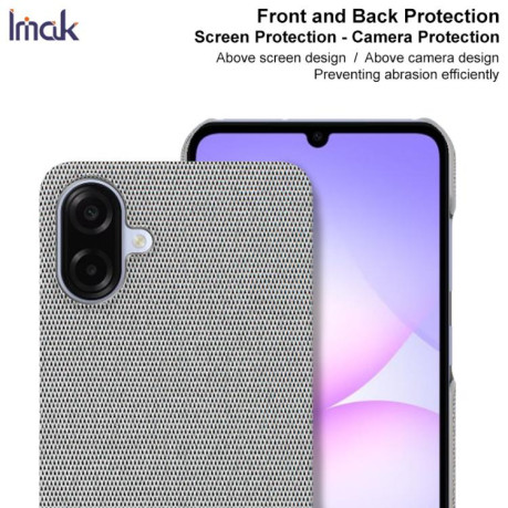 Чехол imak Ruiyi Series с фактурой Cloth на Samsung Galaxy A07 4G - темно-серый