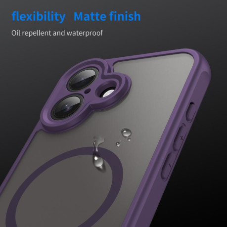 Чехол Fan Dun Series гибрид Frosted с Magsafe на iPhone 17 - фиолетовый