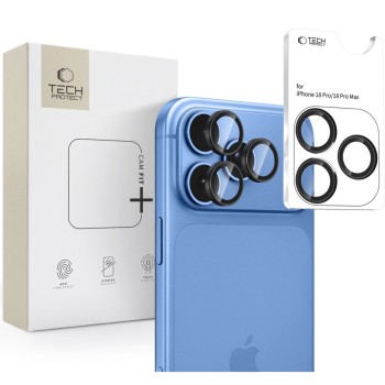 Захисні скла Tech-Protect Camring Fit+ Camera Cover на iPhone 18 Pro / 18 Pro Max — чорне