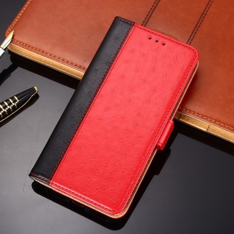 Чохол-книжка Ostrich Texture для Xiaomi Poco M3 - червоний