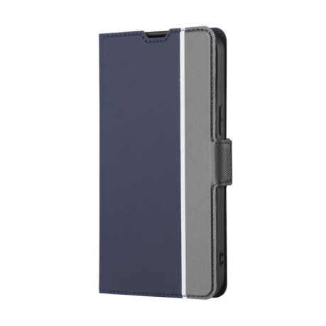 Чехол-книжка Twill Texture Side Button для Samsung Galaxy M13 - синий