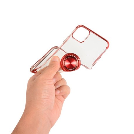 Противоударный чехол Electroplating with Holder для iPhone 11 - золотой