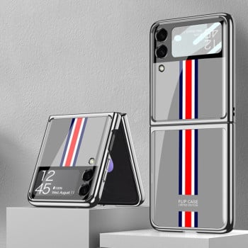 Противоударный чехол GKK Electroplating Painted для Samsung Galaxy Z Flip3 5G - серый