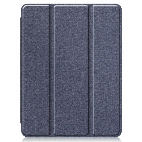 Противоударный чехол-книжка Fabric Denim на iPad Pro 12.9 inch 2020 -нави