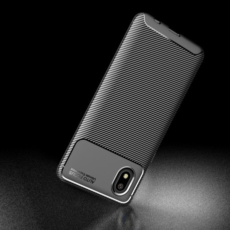 Ударозащитный чехол HMC Carbon Fiber Texture на Samsung Galaxy A01 Core / M01 Core - коричневый