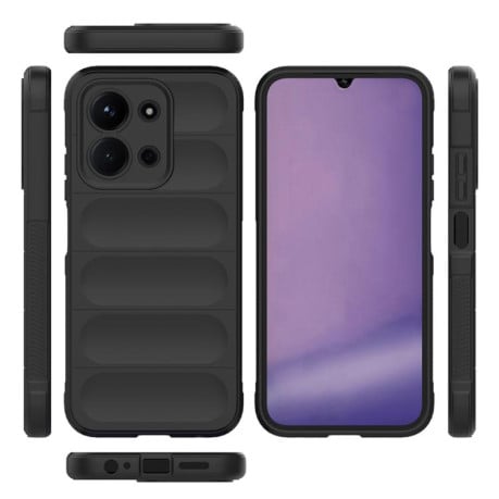 Силиконовый чехол Magic Flannel на Xiaomi Redmi 15C 5G / 4G EU 173mm - черный