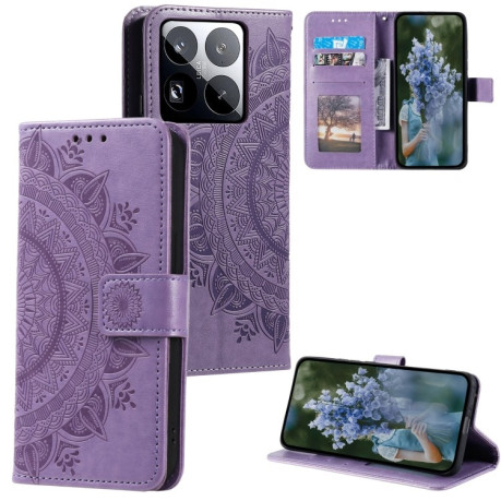 Чохол-книжка Totem Flower для Xiaomi 15 Pro - фіолетовий