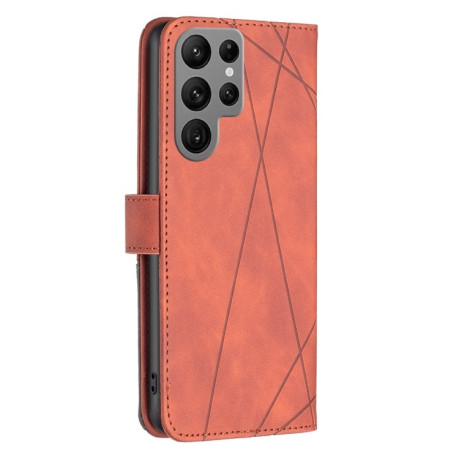 Чехол-книжка Rhombus Texture для Samsung Galaxy S25 Ultra 5G - коричневый