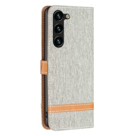 Чехол-книжка Color Matching Denim Texture на Samsung Galaxy S25+ 5G - серый