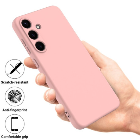 Силіконовий чохол Solid Color Liquid Silicone  для Samsung Galaxy S25+ 5G - рожевий