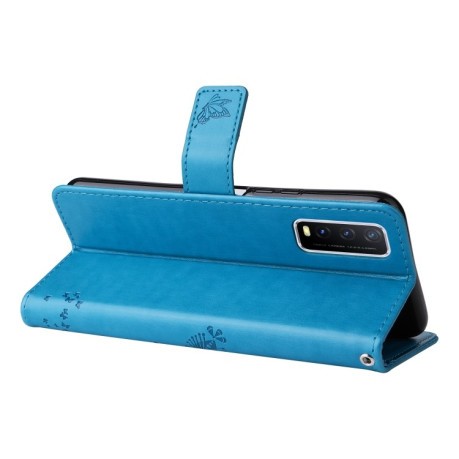Чохол-книжка Cat Embossing Pattern на Vivo Y11s/Y12A/Y12s/Y20/Y20A/Y20s/Y20G/Y20SG - синій