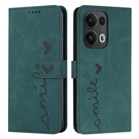 Чехол-книжка Retro Skin Feel Amile для OPPO Reno13 Pro - зеленый