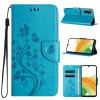 Чохол-книжка Butterfly Flower Pattern для Samsung Galaxy A24/A25 5G - синій