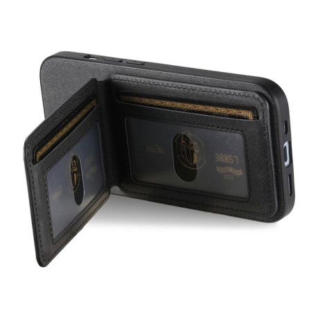 Чохол Twill Fabric Leather Vertical Flip RFID  для OPPO Reno13 Pro Global - чорний