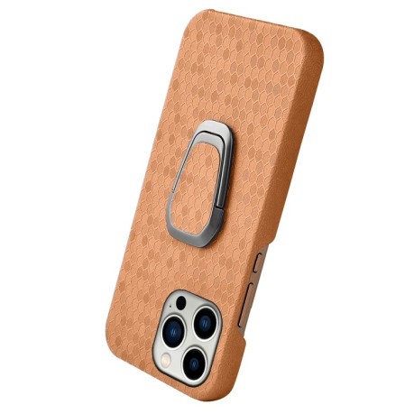 Протиударний чохол Honeycomb Ring Holder для iPhone 14 Pro Max - помаранчевий