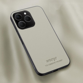 Чехол HUIYI Leather Magnetic на Realme 15T 5G — белый