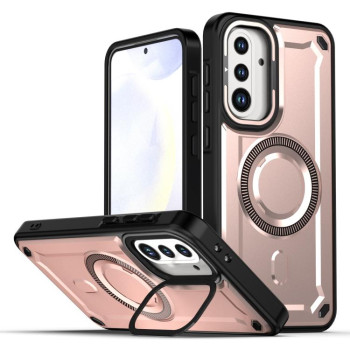 Противоударный чехол MagSafe with Lens Holder для Samsung Galaxy A56 5G - Gold