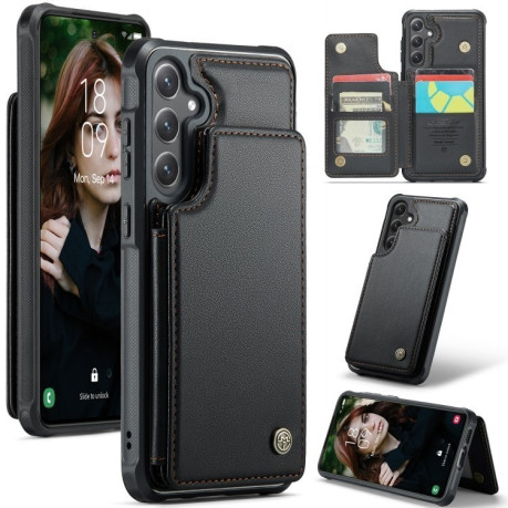 Чехол CaseMe C22 Card Slots Holder RFID Anti-theft для Samsung Galaxy S24 FE 5G - черный