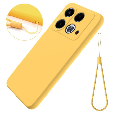Силиконовый чехол Solid Color Liquid Silicone на Infinix Note 40 4G - желтый