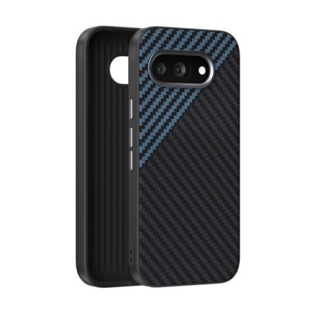 Ультратонкий чохол ABEEL C Carbon Fiber Series 6D Micro Relief MagSafe на Google Pixel 9a - чорно-синій