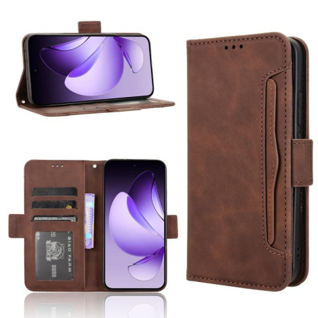 Чохол-книжка Skin Feel Calf на OPPO Reno13 5G Global - коричневий